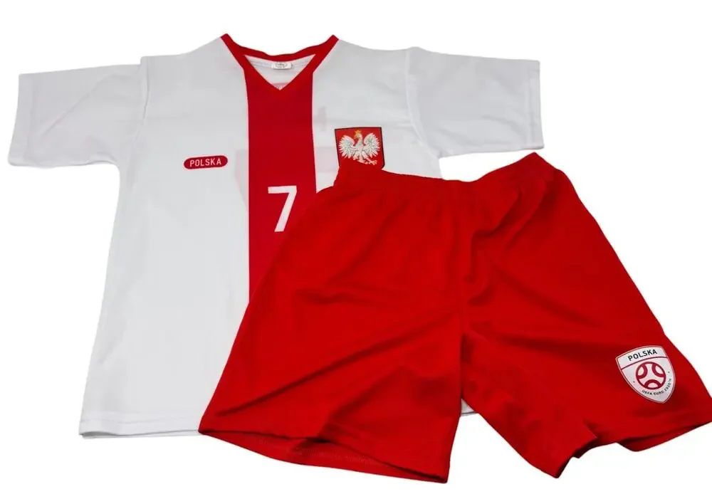 Poland UEFA Euro 2020 Polska Soccer Shirt Shorts Outfit Uniform Youth Kids 7/8